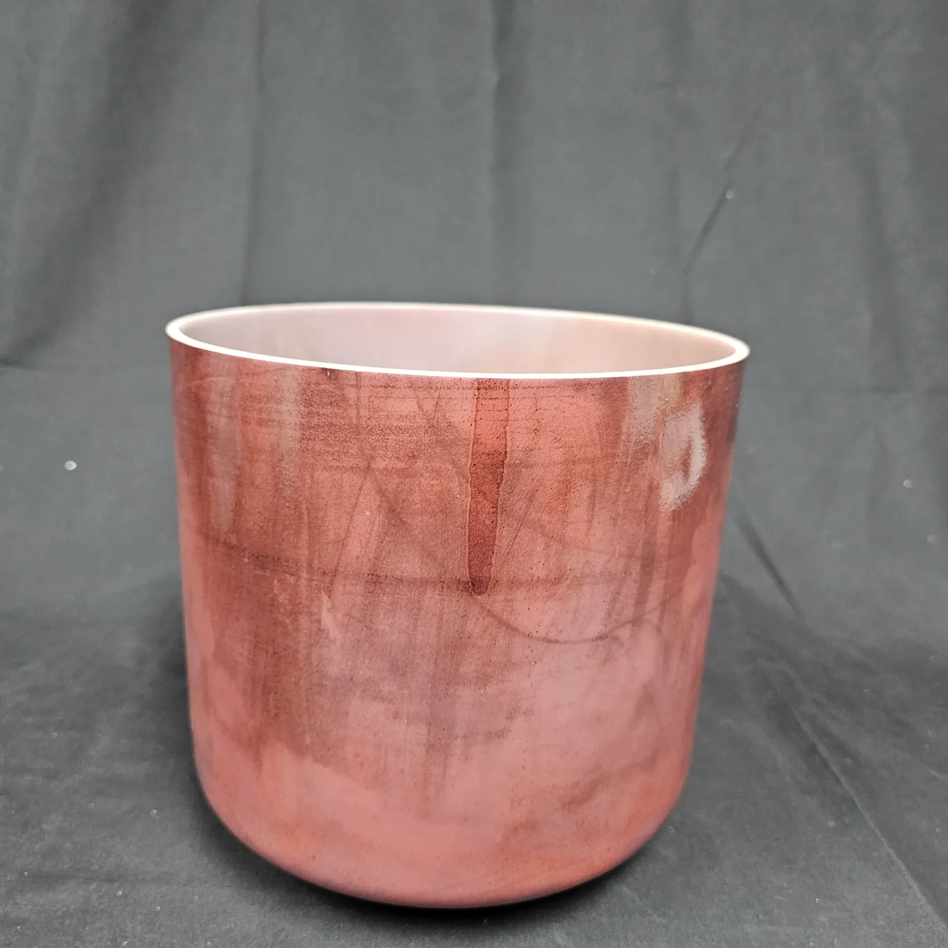 [#5227] 9" Cacao & Amethyst Infused Quartz Crystal Singing Bowl | 3B-37 | 241 Hz