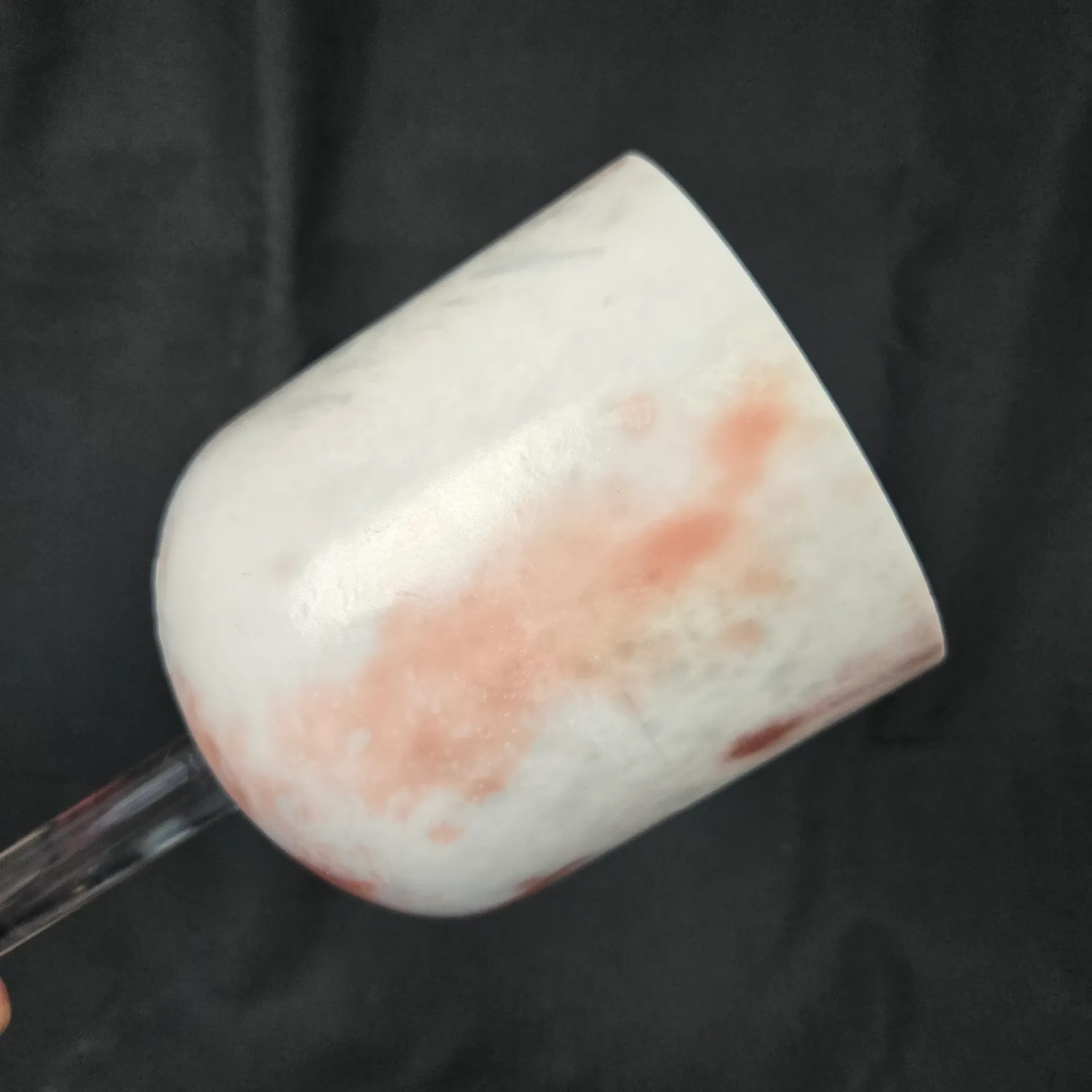 [#5230] 5" Lepidolite Infused Quartz Crystal Singing Bell | 4A#-33 | 457 Hz