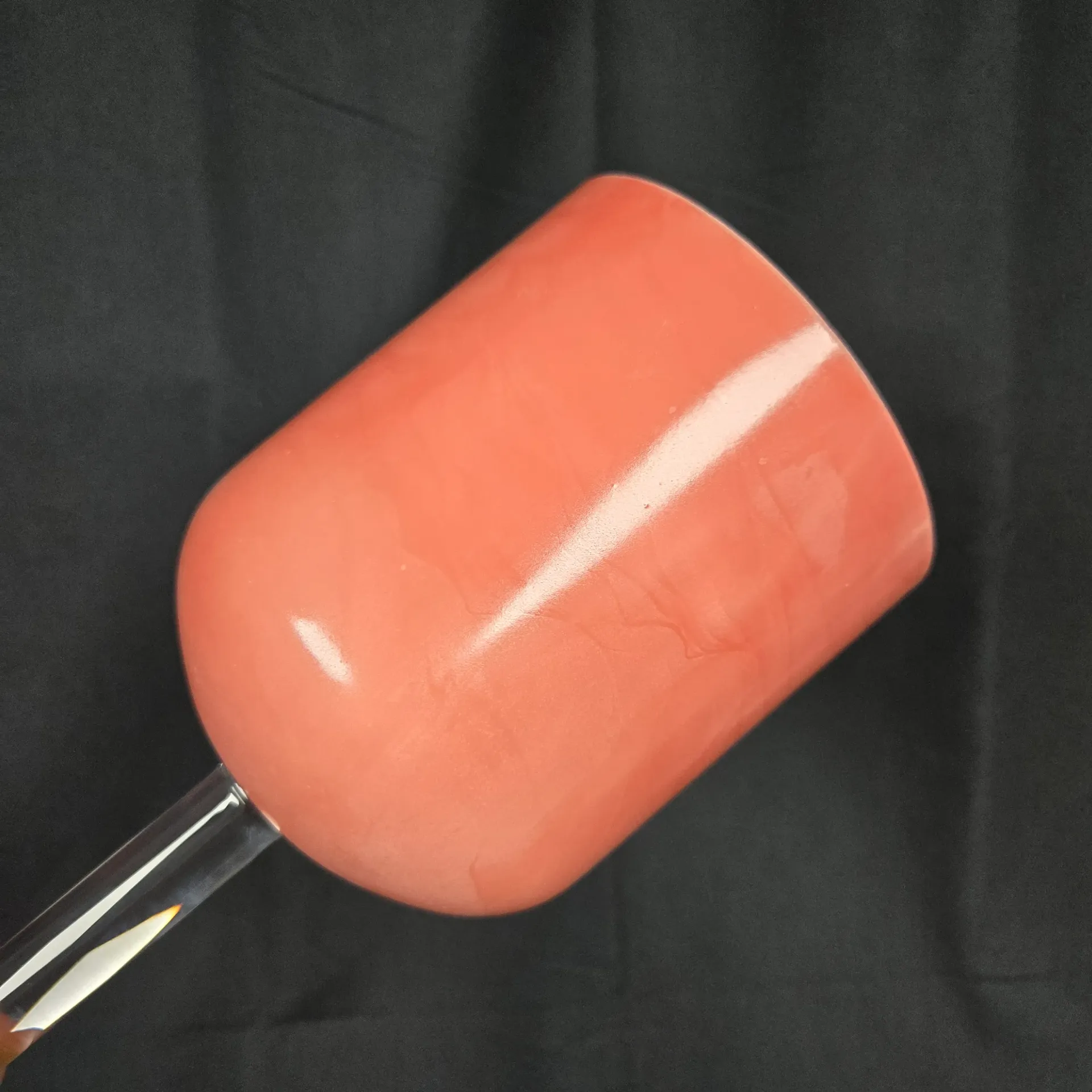 [#5232] 5" Rose Quartz Infused Quartz Crystal Singing Bell | 4A-23 | 434 Hz
