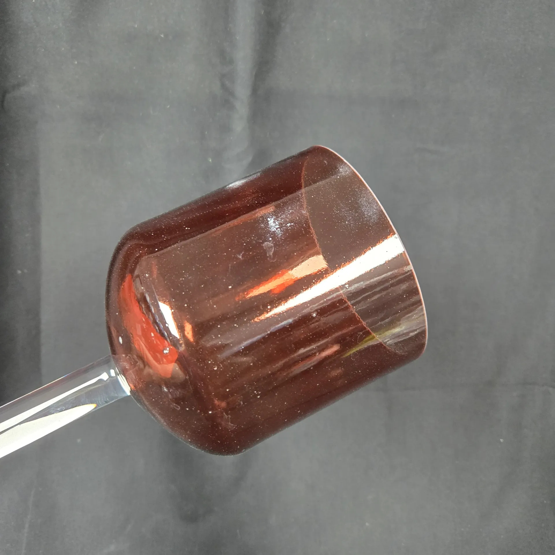 [#5237] 5" Red Spinel Infused Quartz Crystal Singing Bell | 5C0 | 524 Hz