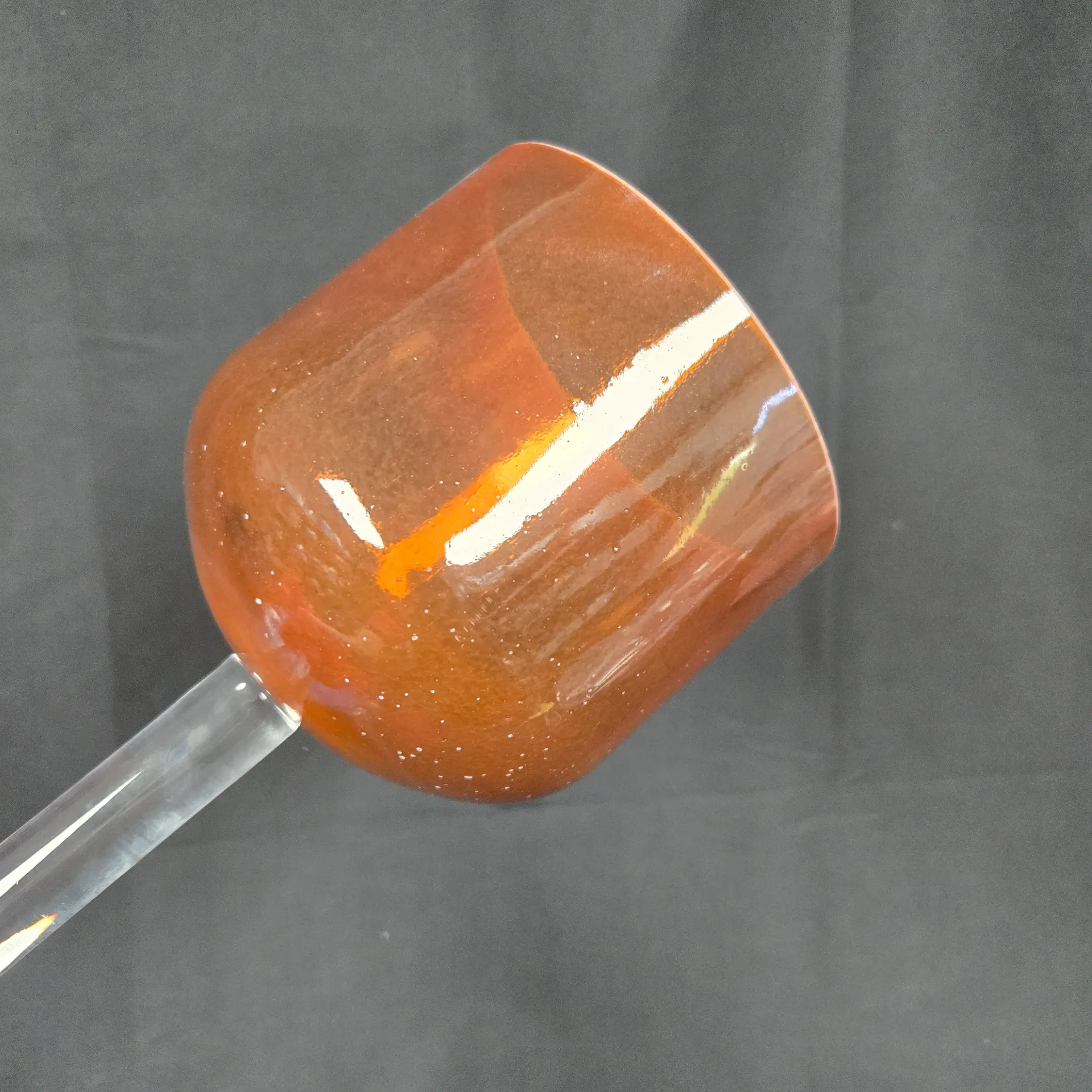 [5239] [#5239] 5" Golden Honey Infused Quartz Crystal Singing Bell | 5C+49 | 538 Hz