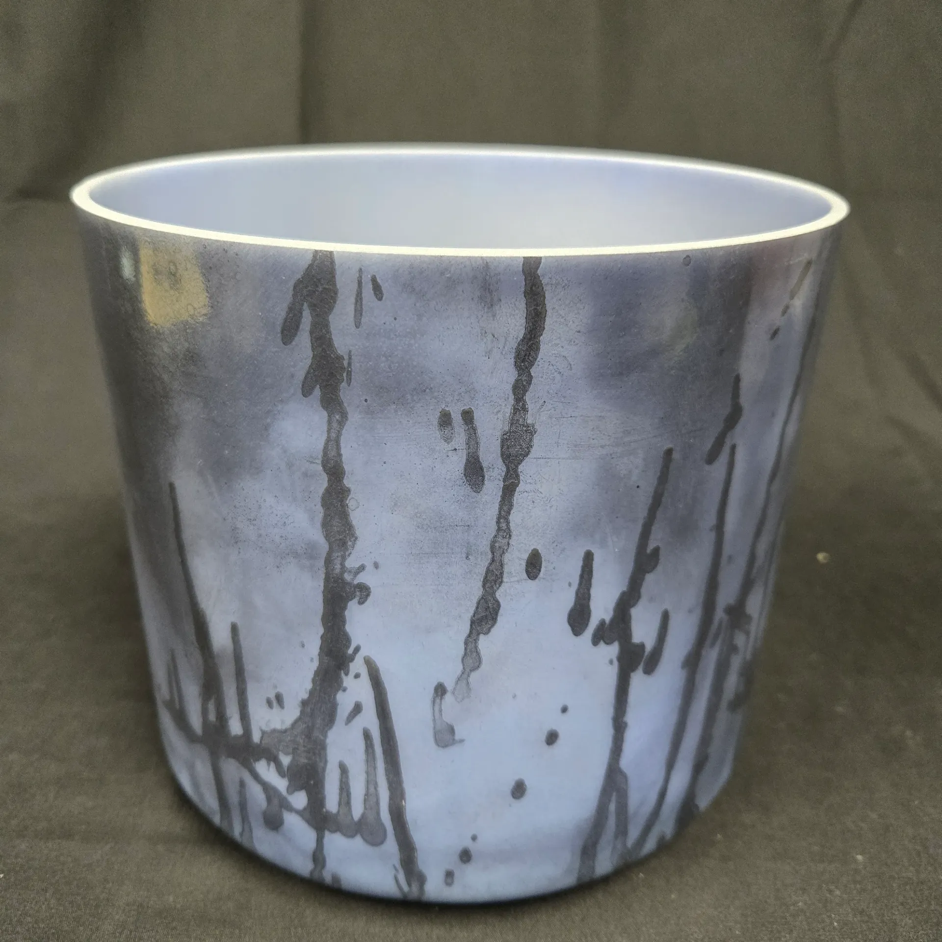 [#5265] 8" Lapis Lazuli Infused Quartz Crystal Singing Bowl | 4D-39 | 287 Hz