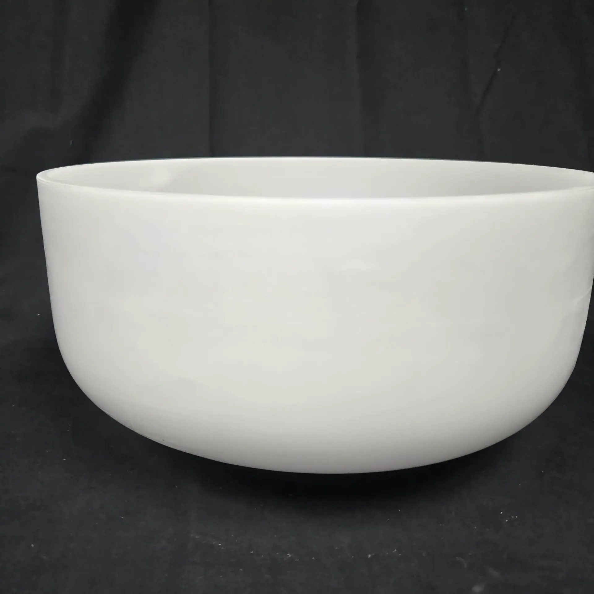 [#5294] 14" Opaque Quartz Crystal Singing Bowl | 3B-26 | 243 Hz | Wabi-Sabi