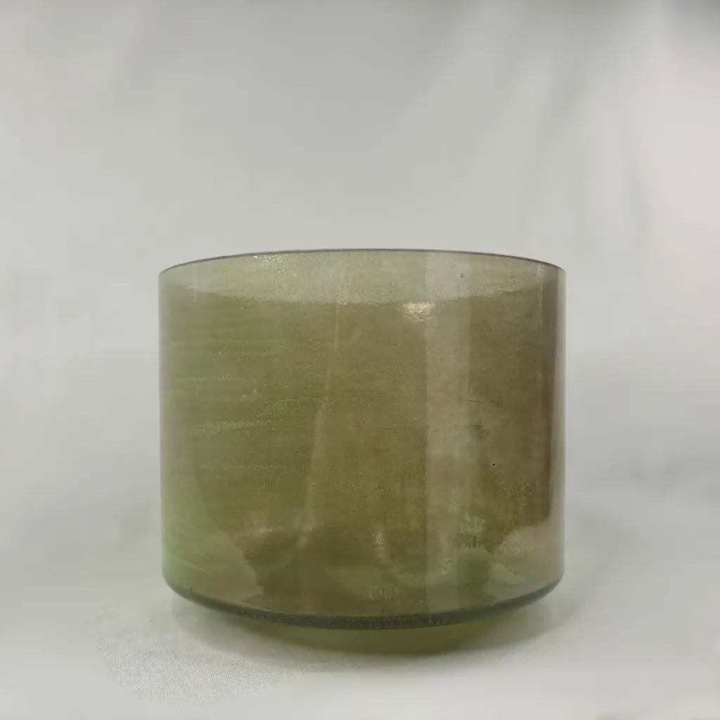 [349] Epidote Quartz Crystal Singing Bowl | 8" E Note (+16) | C=528 Tuning | #349