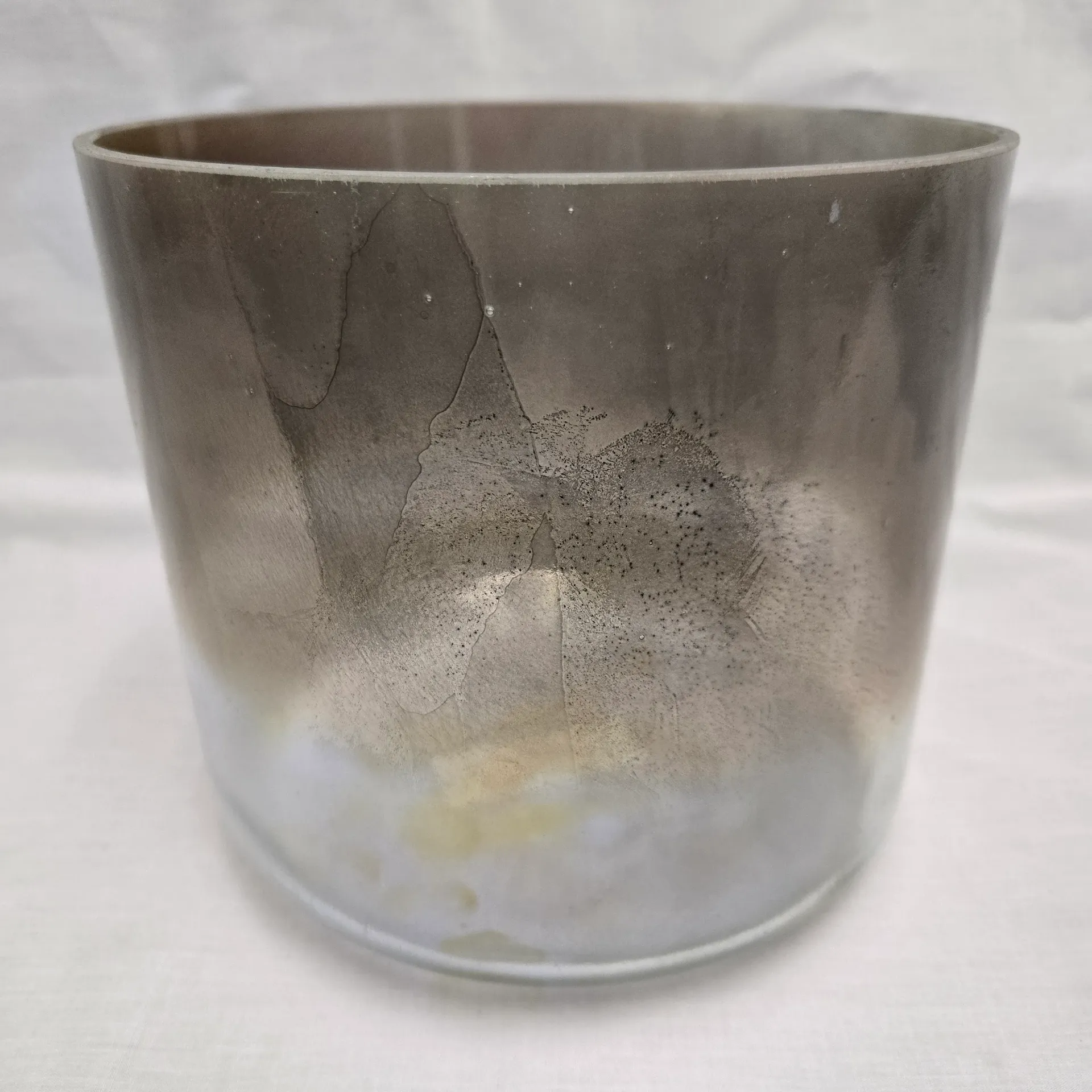 [#5323] 8" Smoky Quartz Infused Quartz Crystal Singing Bowl | 4D+6 | 294 Hz
