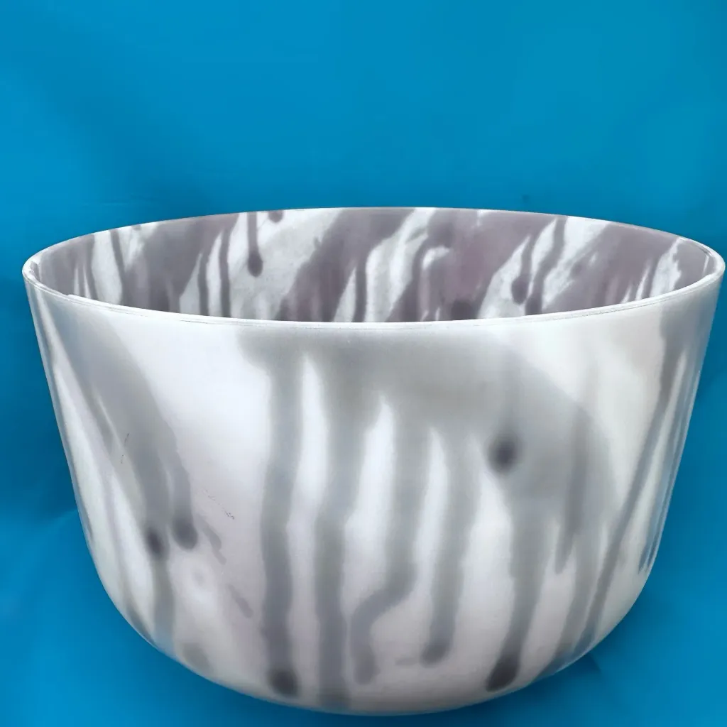 [487] Lepidolite Quartz Crystal Singing Bowl | 12" F Note (+9) | #487