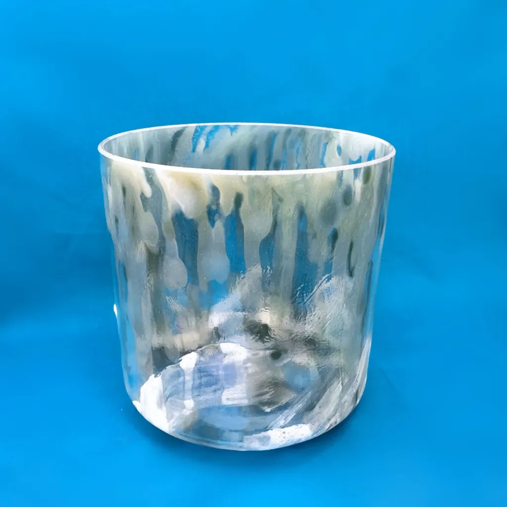 [521] Sacred Geometry Tea Quartz Crystal Singing Bowl | 6" G# Note | #521