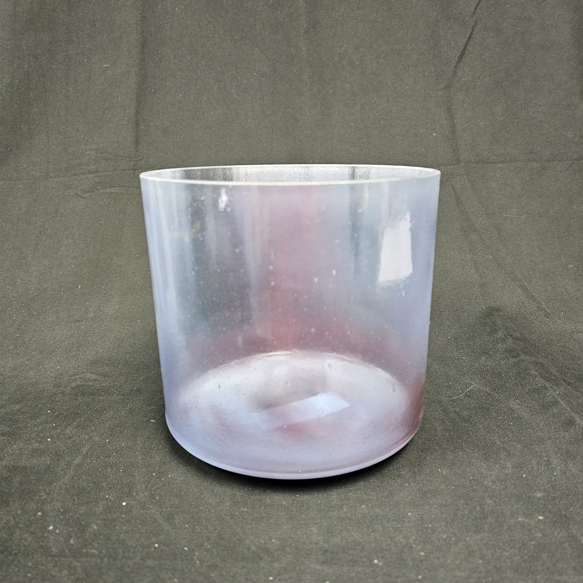 [#555] 6.5" Purpurite Infused Quartz Crystal Singing Bowl | 4G-31 | 385 Hz