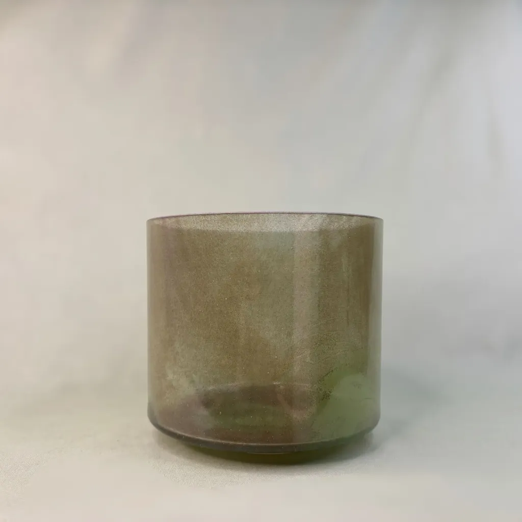 [#563] 6.5" Epidote Infused Quartz Crystal Singing Bowl | G-19