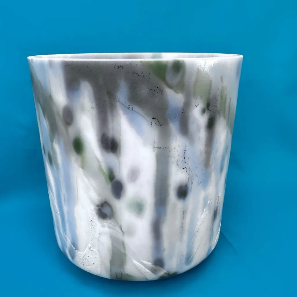 [613] Dragon's Blood & Sacred Geometry Tea Quartz Crystal Singing Bowl | 7" F# Note | C=528 Tuning | #613