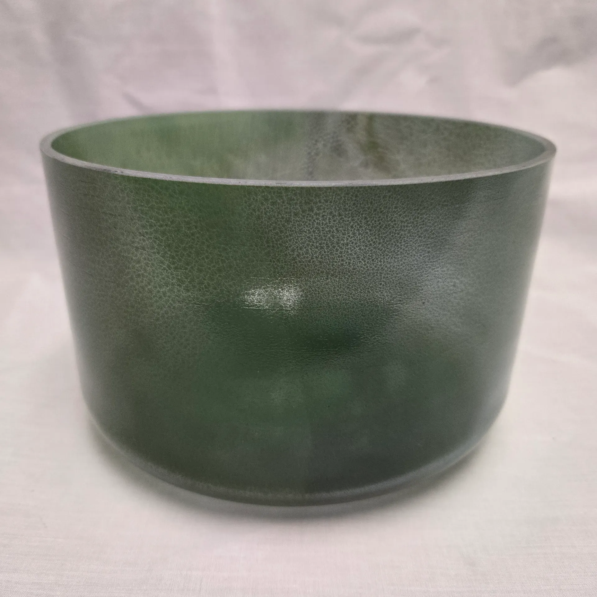 [#5344] 8" Moldavite Infused Quartz Crystal Singing Bowl 4F#+34 | 377 Hz