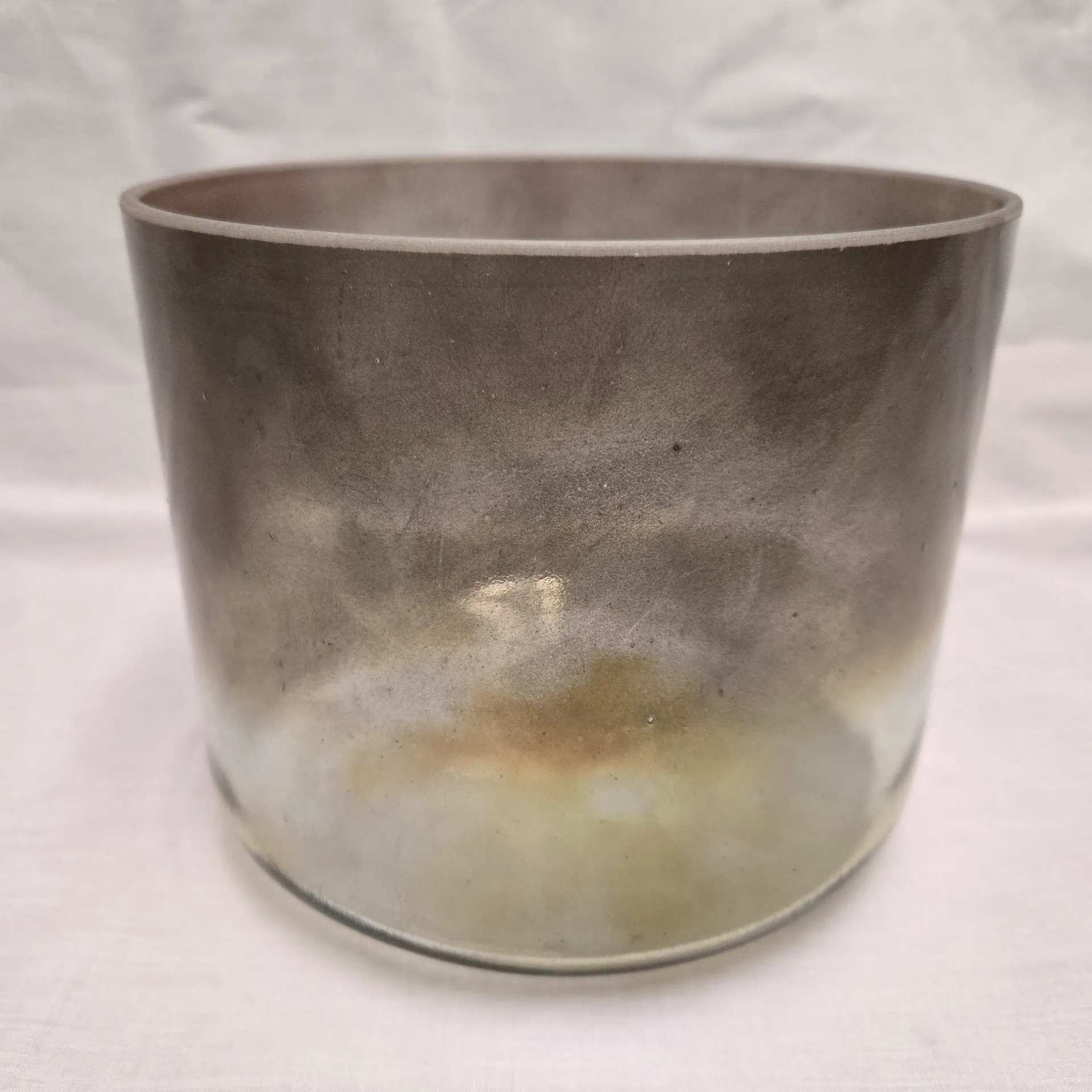 [#5353] 8" Smoky Quartz Infused Quartz Crystal Singing Bowl 4D#-19 | 307 Hz