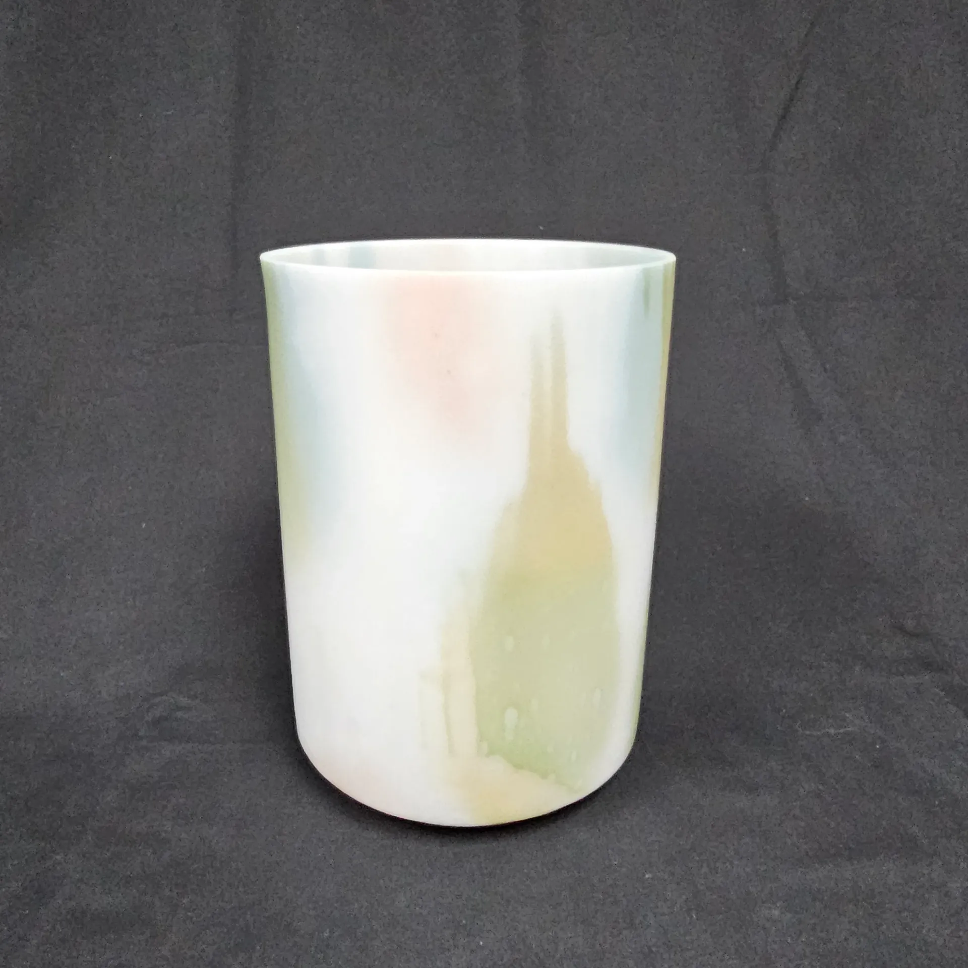 [#5400] 6" Moldavite & Rose Quartz Infused Quartz Crystal Singing Bowl 4A+47 | 451 Hz