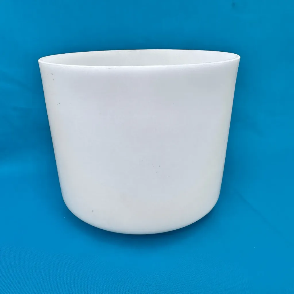 [753] Opaque Quartz Crystal Singing Bowl | 6.5" B Note (-12) | Grounding Frequencies | #753