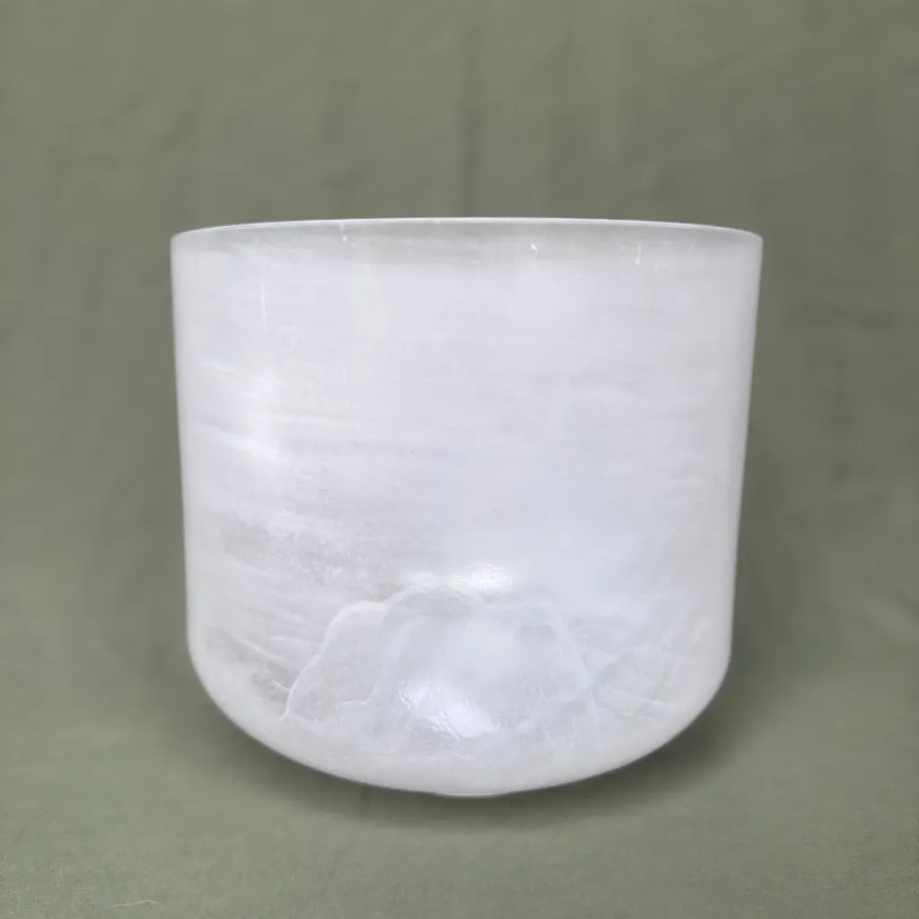 Pain Relief Rejuvenation Quartz Crystal Singing Bowl | 10" A Note (-9) | Concert Pitch | #771