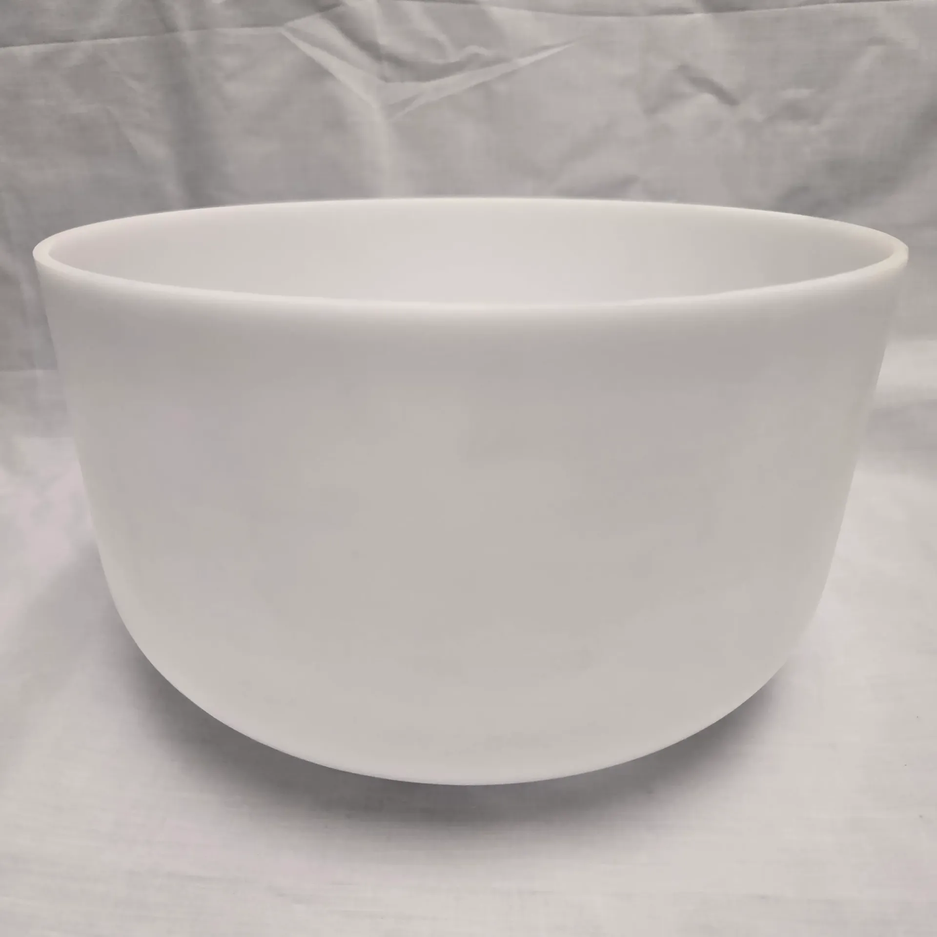 [5443] [#5443] 12" Opaque Infused Quartz Crystal Singing Bowl 3G-38 | 191 Hz | Wabi-Sabi