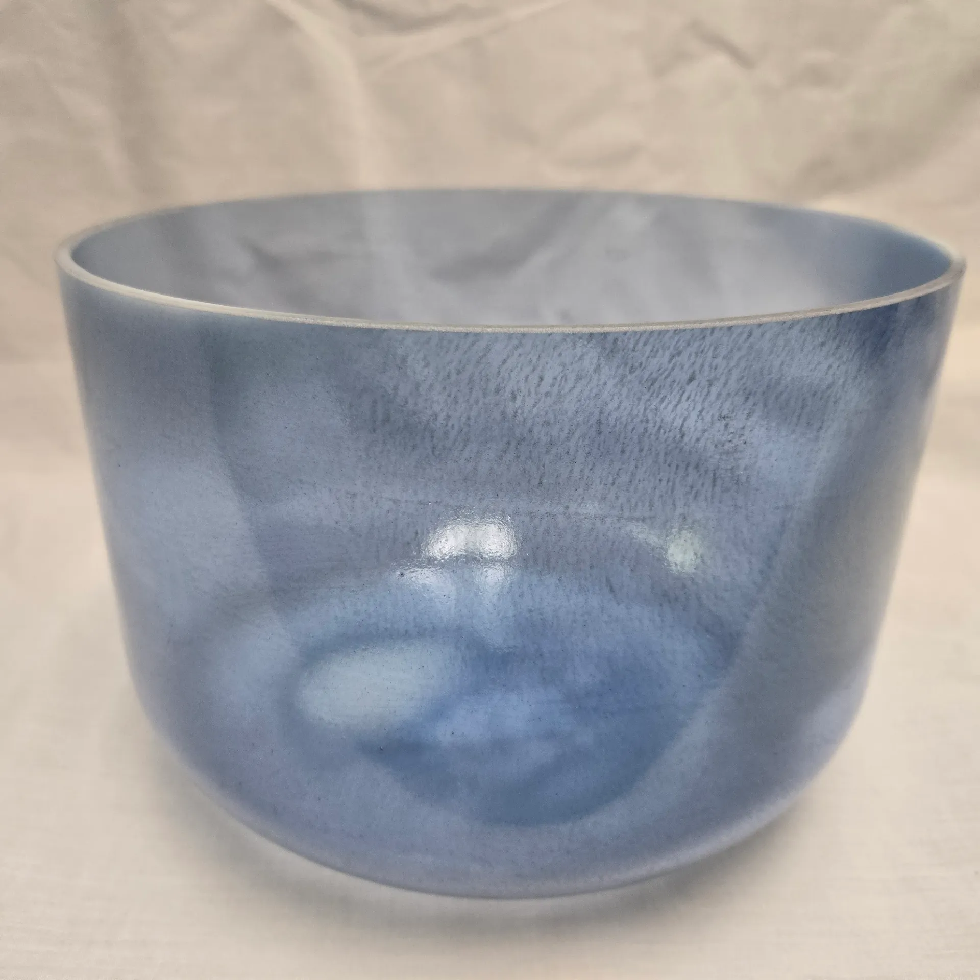 [#5444] 10" Blue Sapphire Infused Quartz Crystal Singing Bowl 3A#-38 | 228 Hz | Wabi-Sabi