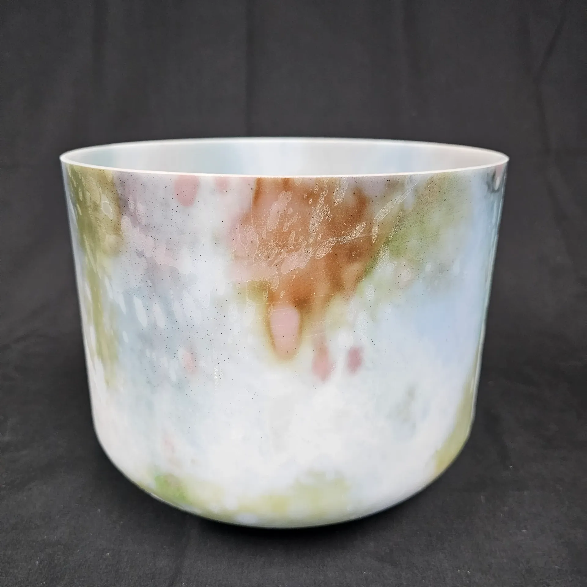 [5446] [#5446] 10" Opal & Apophyllite Infused Quartz Crystal Singing Bowl | 3A#+8 | 234 Hz | First Edition