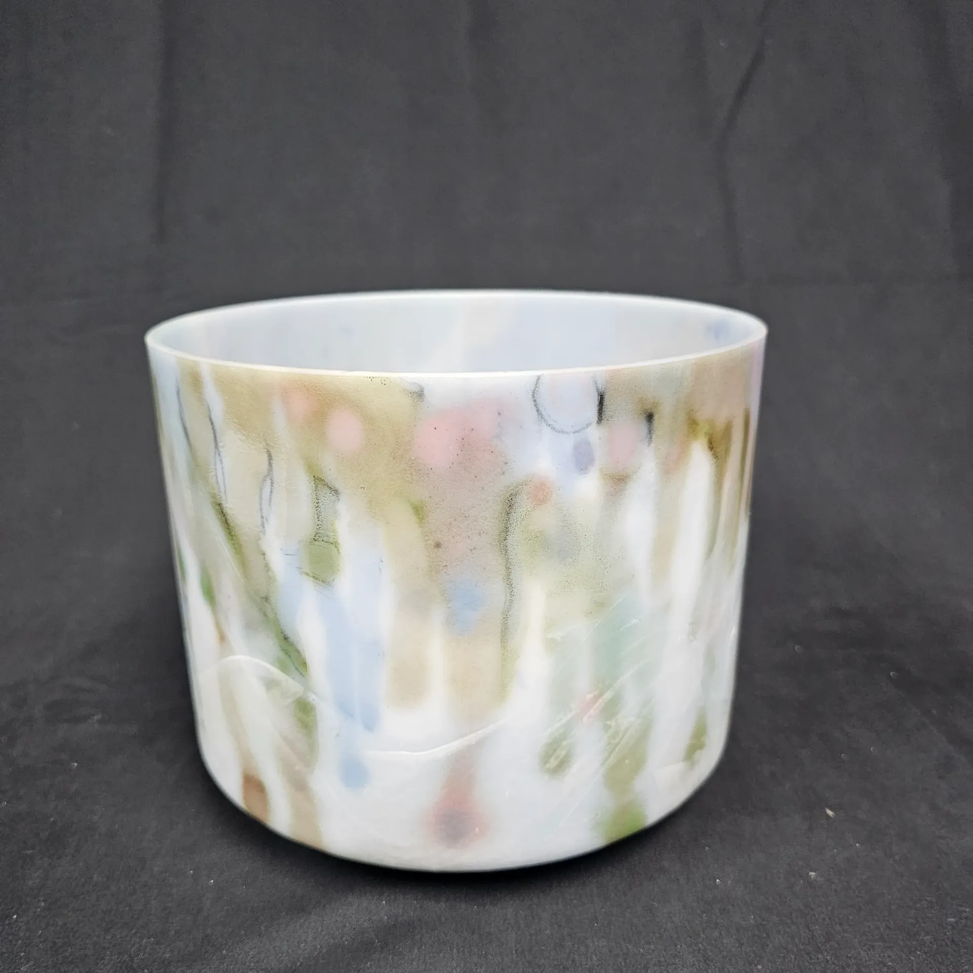 [#5460] 8" Opal & Apophyllite Infused Quartz Crystal Singing Bowl | 4F-3 | 349 Hz | First Edition