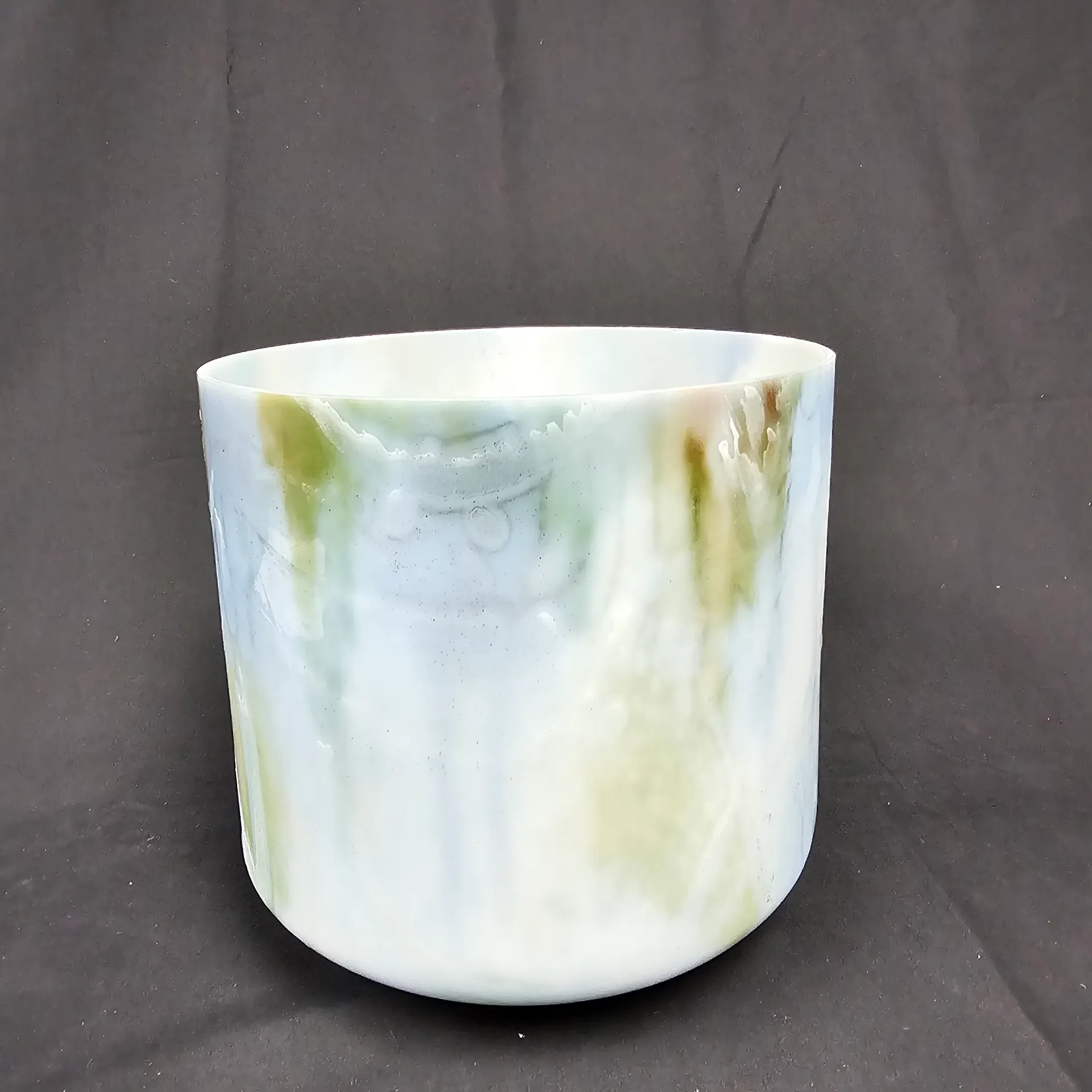 [#5454] 9" Opal & Apophyllite Infused Quartz Crystal Singing Bowl | 3G+9 | 197 Hz