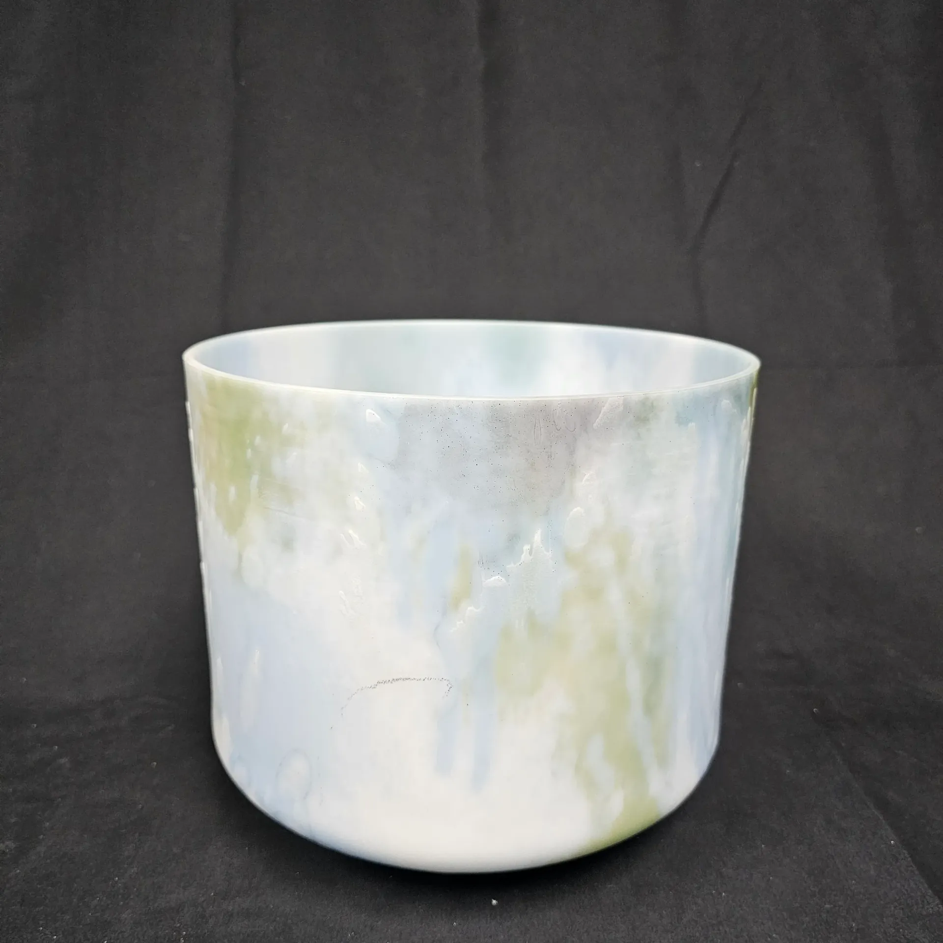 [5457] [#5457] 9" Opal & Apophyllite Infused Quartz Crystal Singing Bowl | 3B-48 | 240 Hz