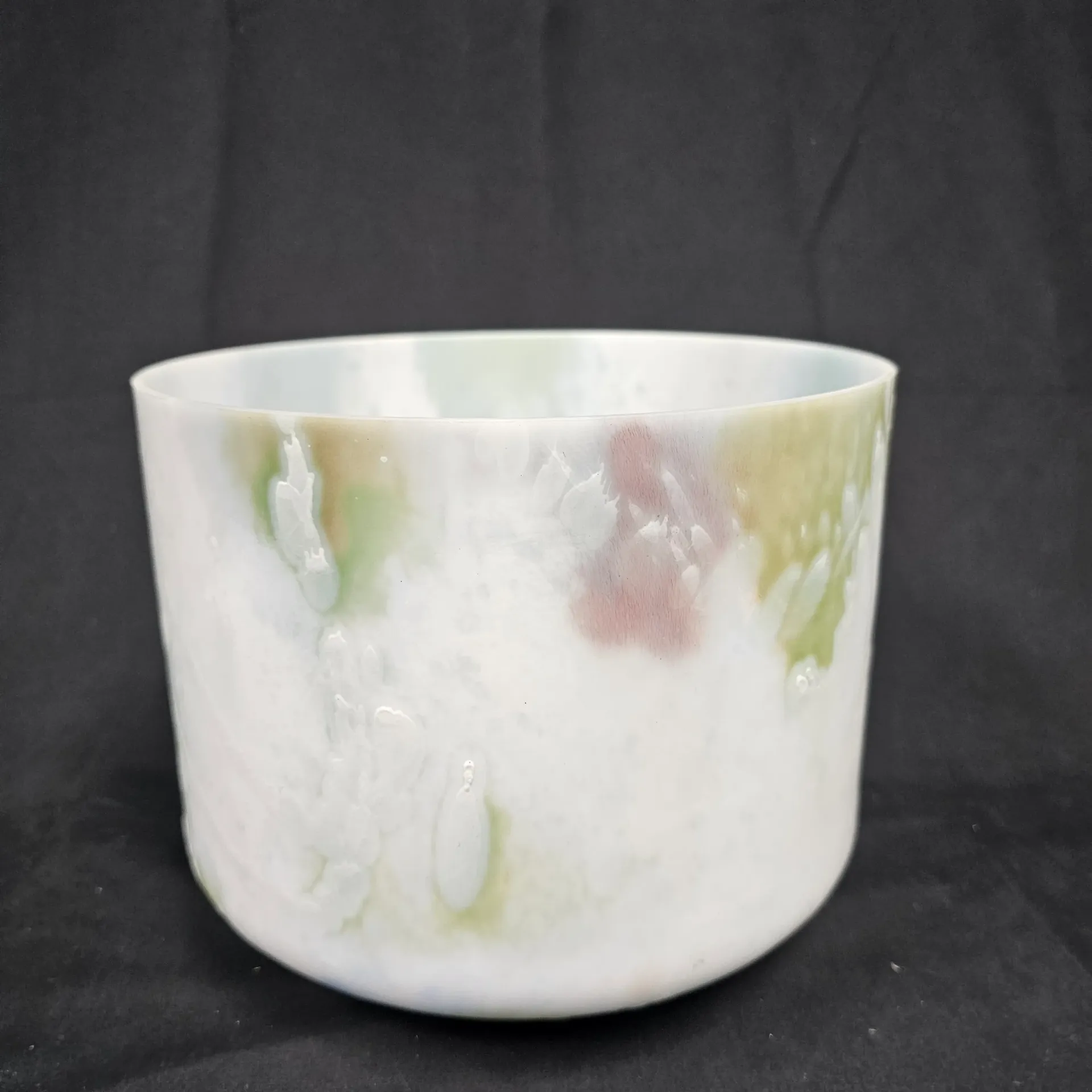 [#5461] 9" Opal & Apophyllite Infused Quartz Crystal Singing Bowl | 3B+22 | 250 Hz
