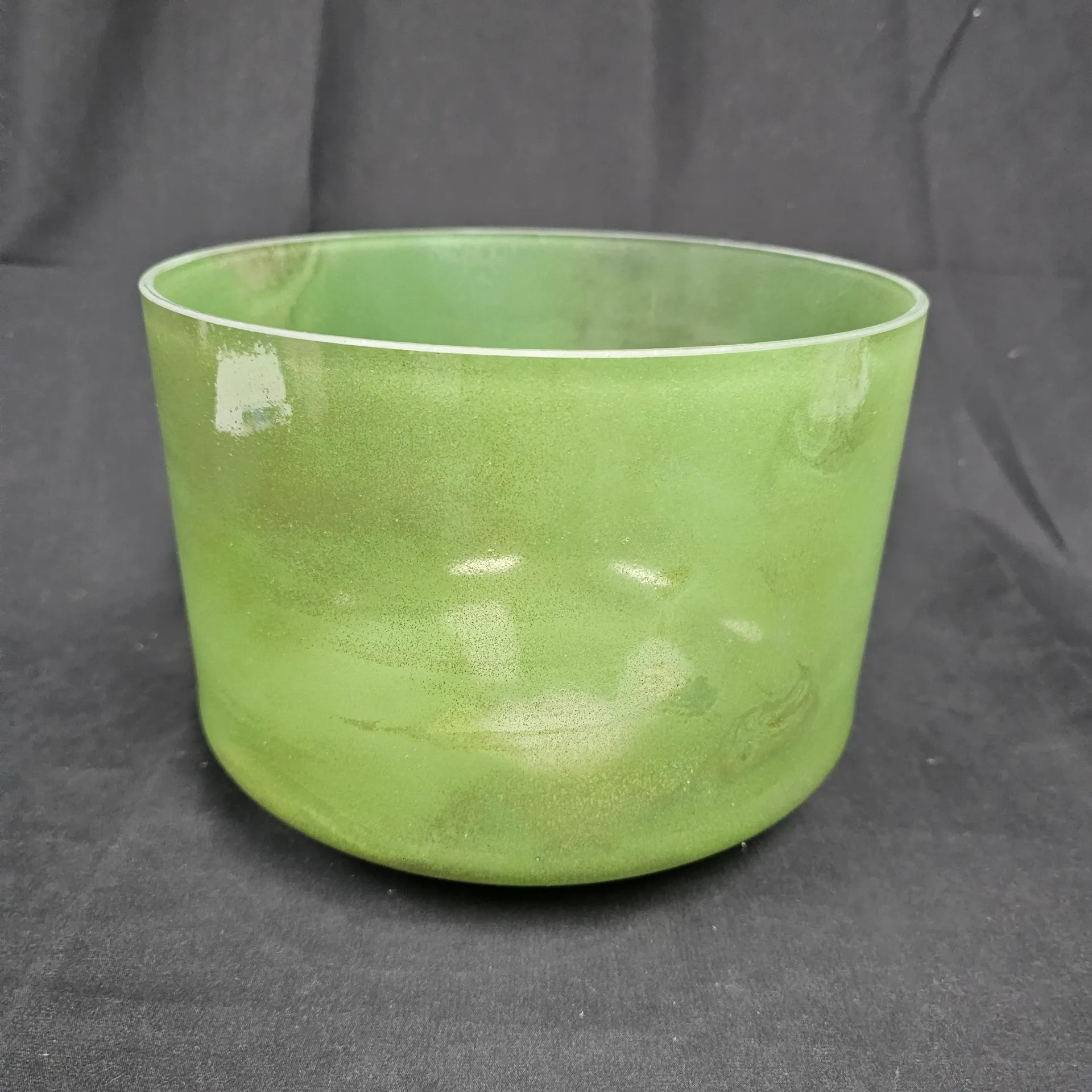 [#798] 9" Epidote Infused Quartz Crystal Singing Bowl | 3A#+47 | 239 Hz