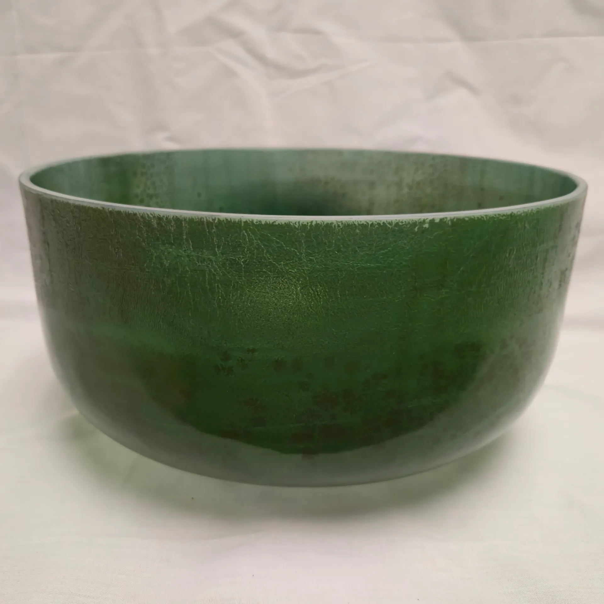 [5448] [#5448] 14" Moldavite Infused Quartz Crystal Singing Bowl | 3G+19 | 210 Hz