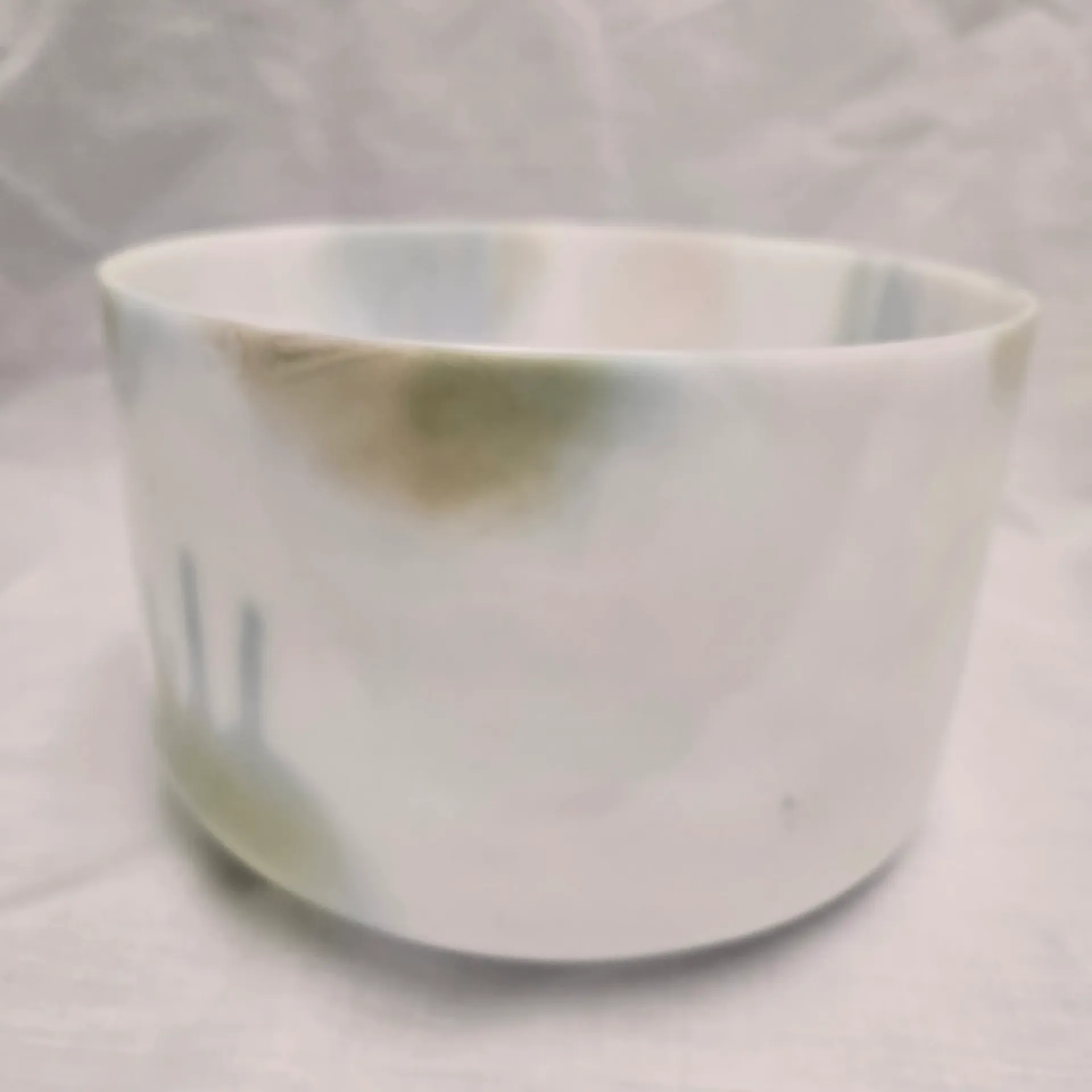 [#5484] 9" Moldavite & Rose Quartz Infused Quartz Crystal Singing Bowl 3A#+23 | 236 Hz