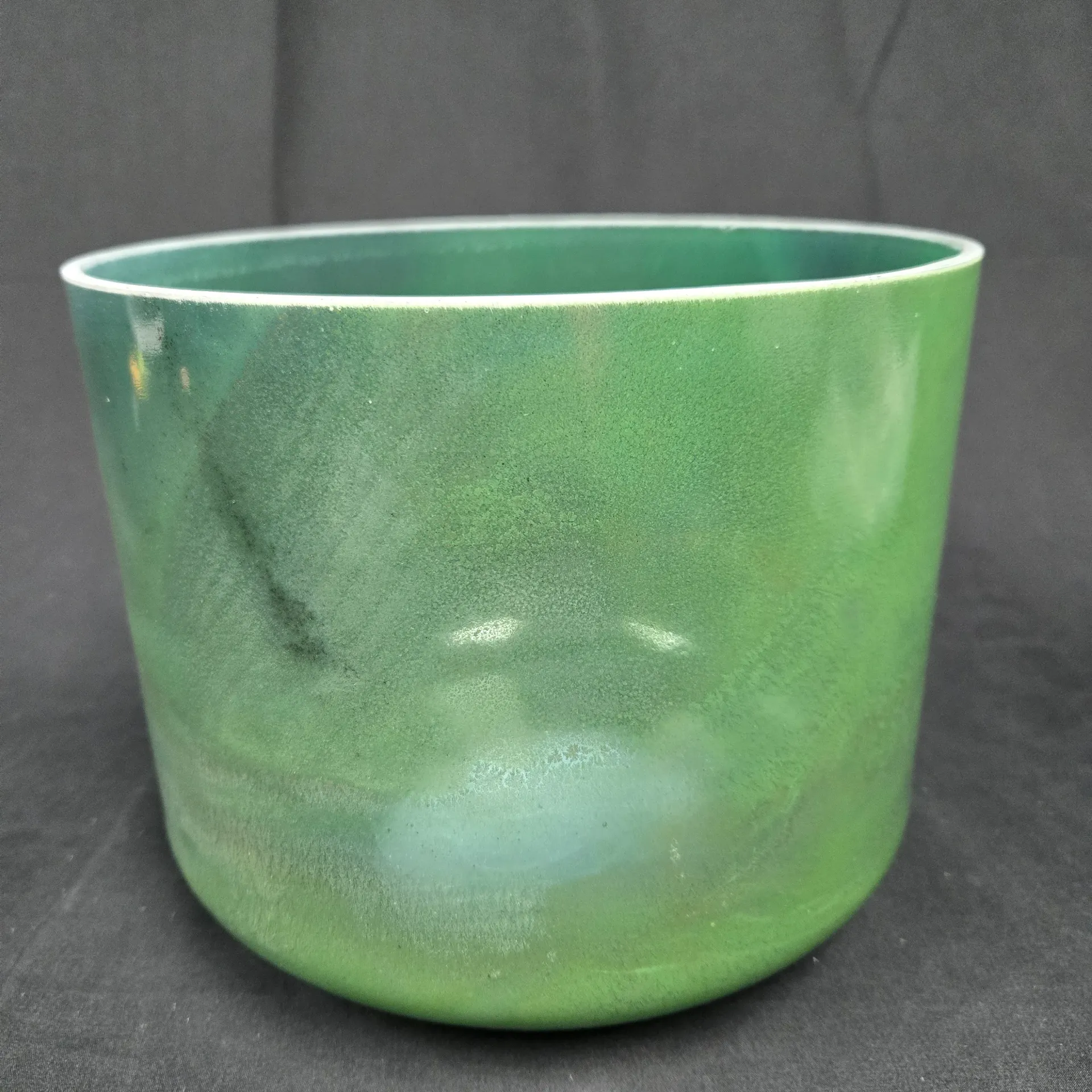 [#5527] 9" Moldavite Infused Quartz Crystal Singing Bowl | 4C#+43 | 284 Hz