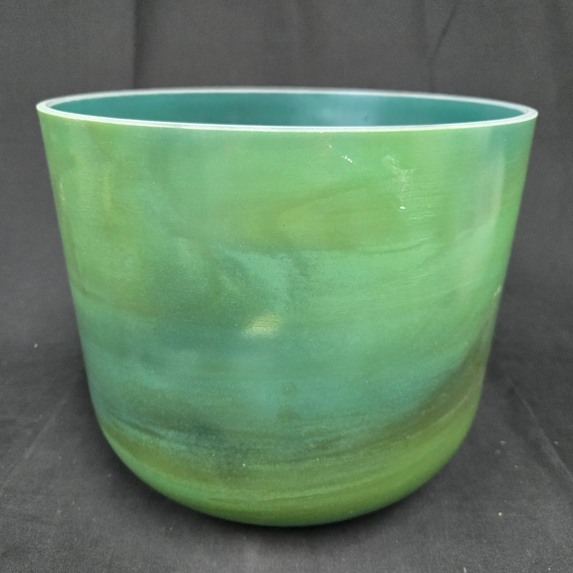 [#5540] 10" Moldavite Infused Quartz Crystal Singing Bowl | 4C#+14 | 279 Hz
