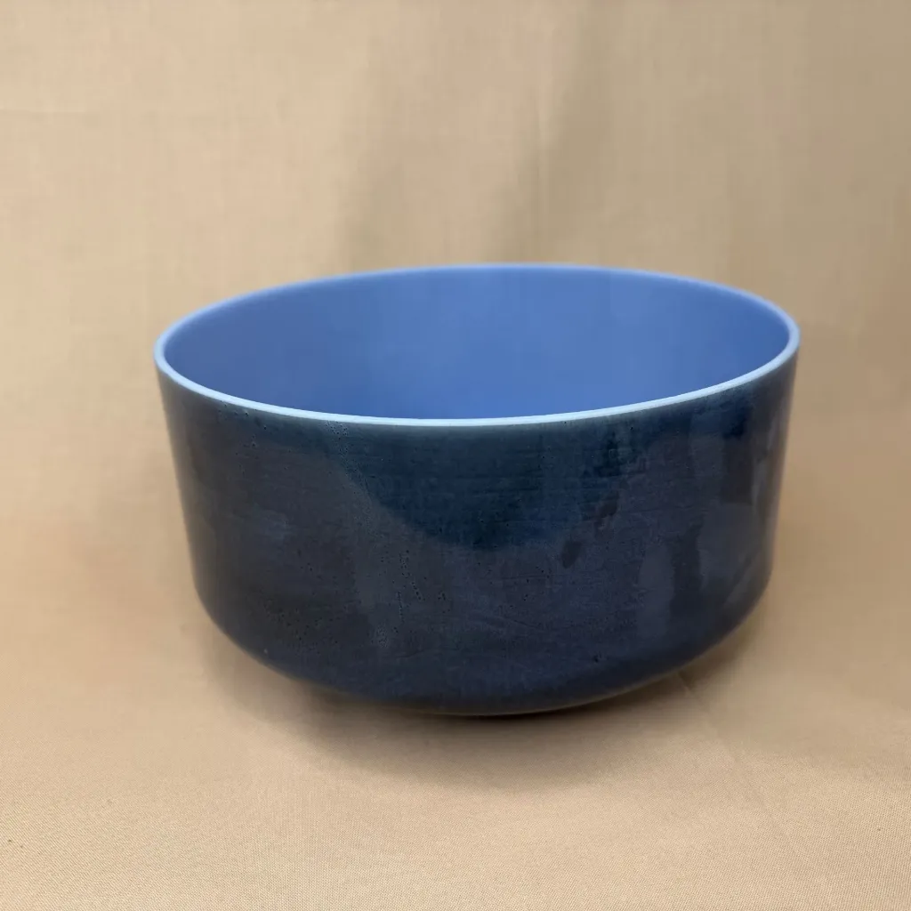 [1142] [#1142] 9" Chrysocolla Infused Quartz Crystal Singing Bowl | 4E+45 | 338 Hz