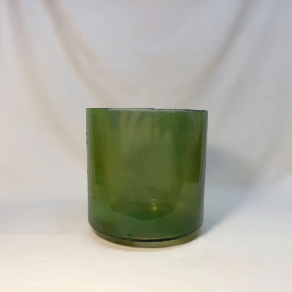 [#1238] 7" Tsavorite Infused Quartz Crystal Singing Bowl | F-35