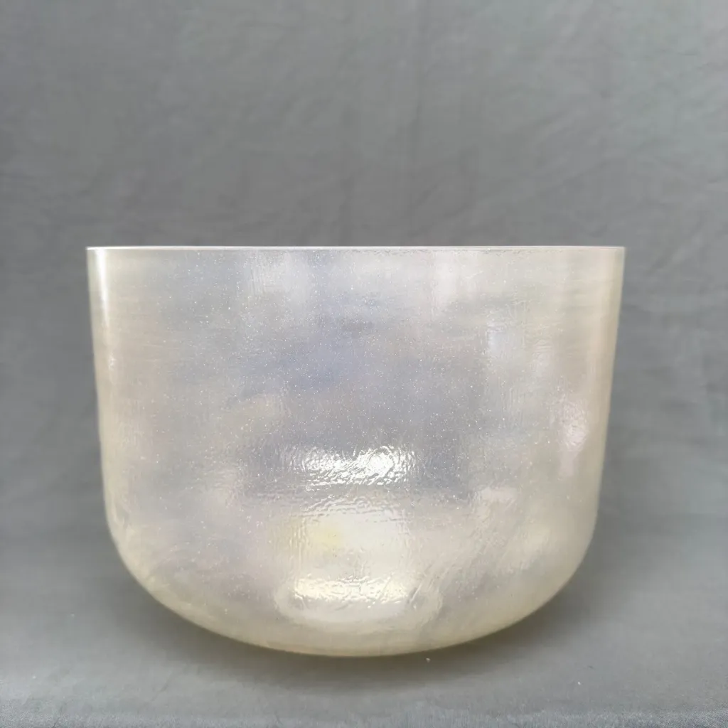 [#1421] 12" Scapolite Infused Quartz Crystal Singing Bowl | F-35