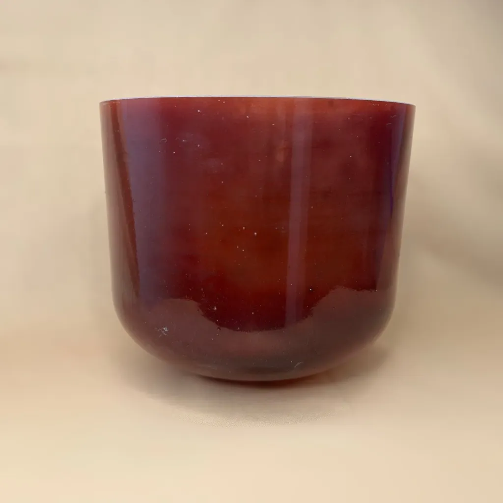 [#1476] 10" Red spinel Infused Quartz Crystal Singing Bowl | A+10