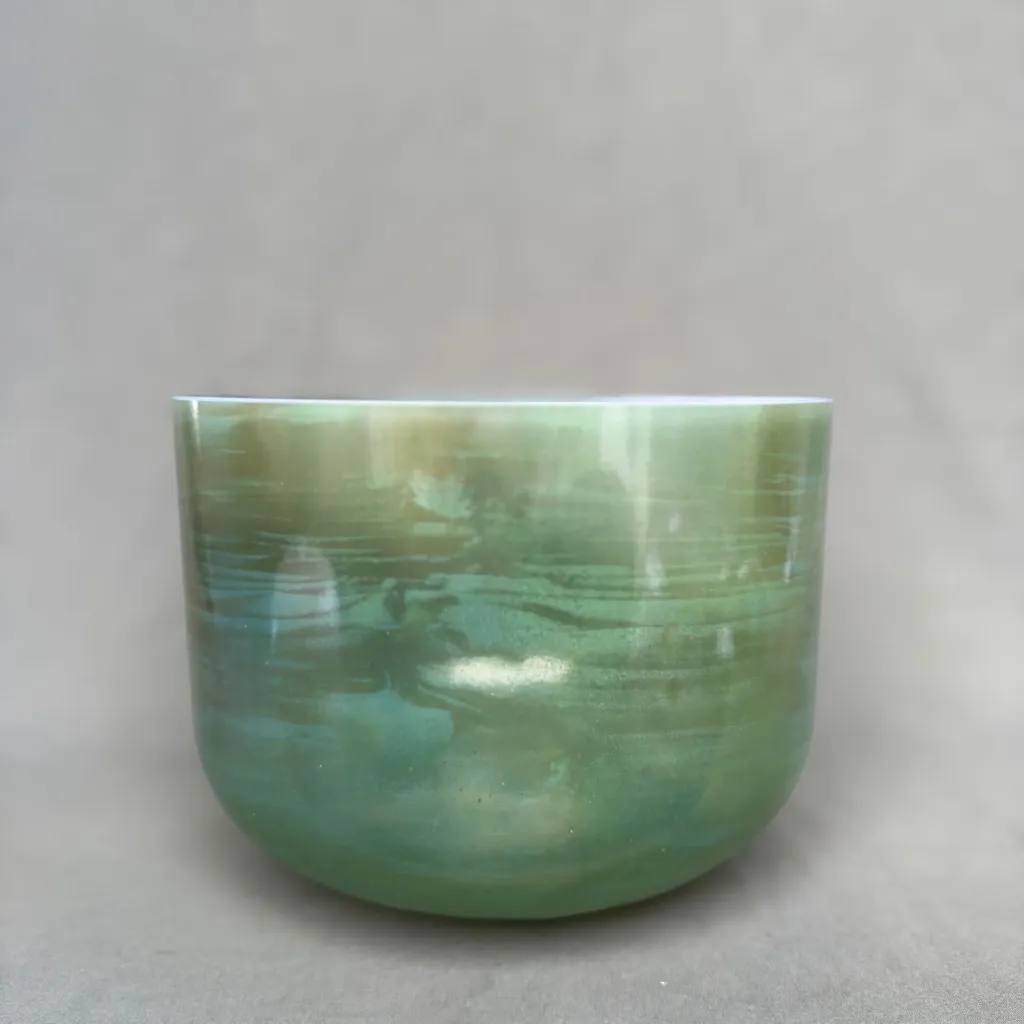 [#1503] 10" Tsavorite Infused Quartz Crystal Singing Bowl | A#0