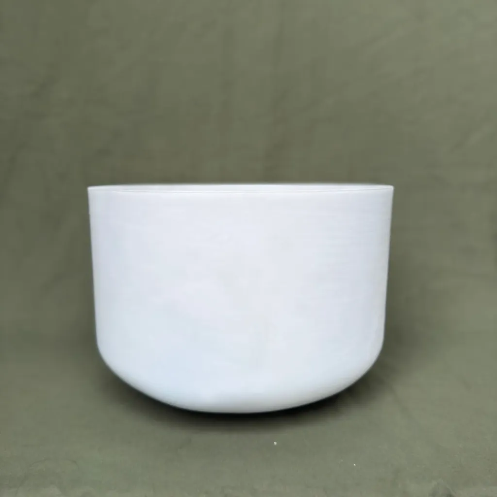 [#1722] 10" Moonstone Infused Quartz Crystal Singing Bowl | 4D+30 | 299 Hz