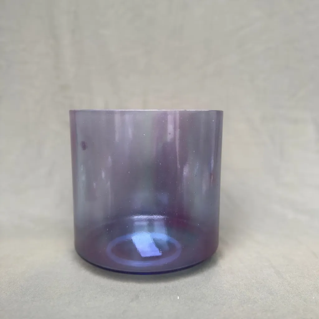 [336] Purpurite Quartz Crystal Singing Bowl | 7" E Note (-48) | Grounding Frequencies | #336
