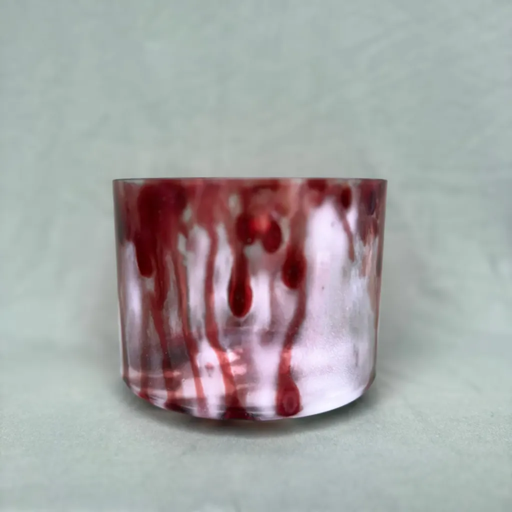 [415] Dragon's Blood Tree Resin Quartz Crystal Singing Bowl | 8" D Note | Grounding Frequencies | #415