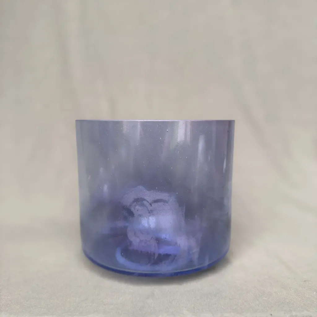 [417] Purpurite Quartz Crystal Singing Bowl | 8" E Note (+14) | Uplift Frequencies | #417