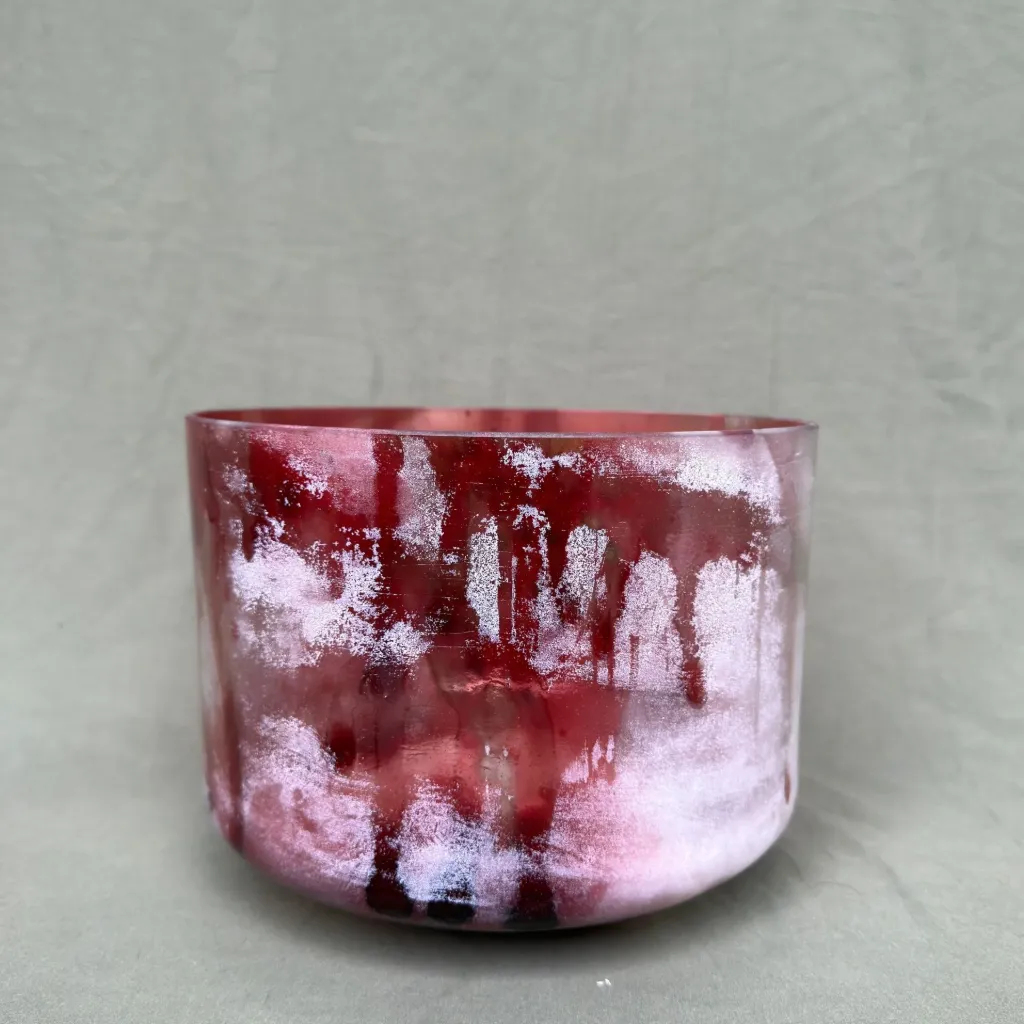 Dragon's Blood Tree Resin Quartz Crystal Singing Bowl | 9" B Note (0) | Concert Pitch | #799