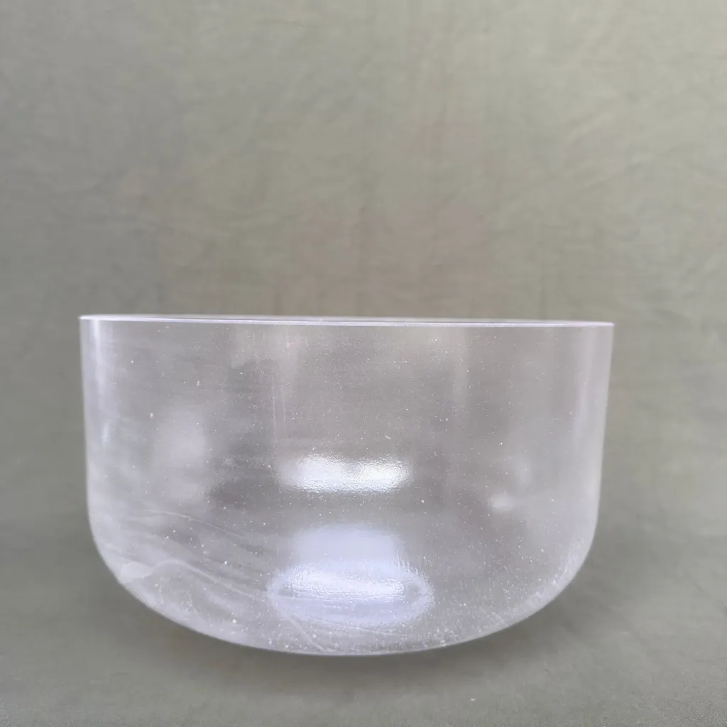 [452] Clear Quartz Crystal Singing Bowl | 12" A Note (+22) | Uplift Frequencies | #452
