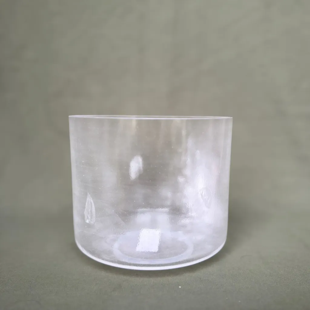 [385] Vibrational Cleanse, Herkimer Diamond Quartz Crystal Singing Bowl | 8" F Note (+9) | Concert Pitch | #385