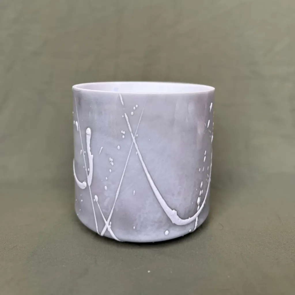 [#1041] 6.5" Stibnite Infused Quartz Crystal Singing Bowl | 4A-33 | 432 Hz