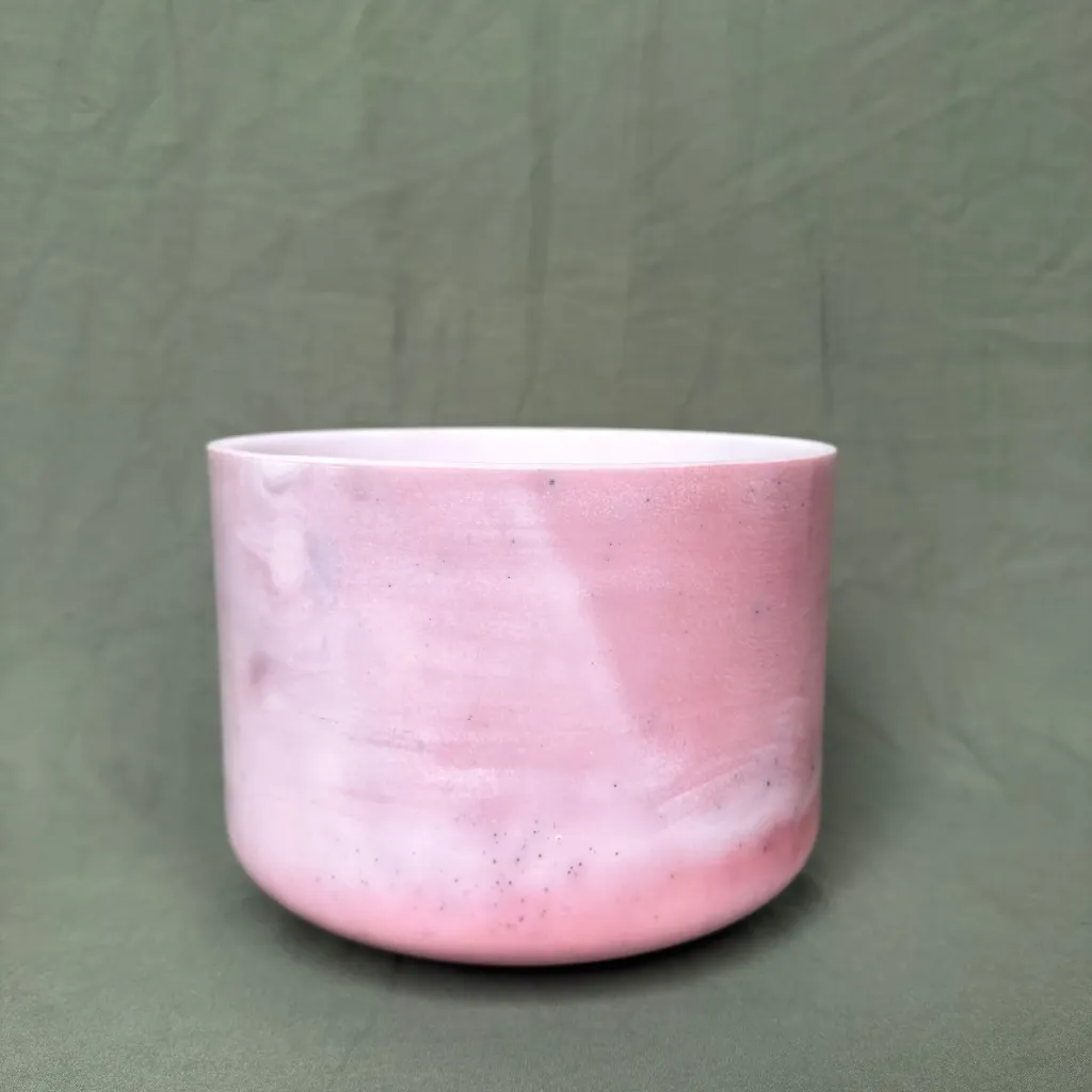 [1155] Cobalt Calcite Quartz Crystal Singing Bowl | 9" E Note (-5) | Concert Pitch | #1155