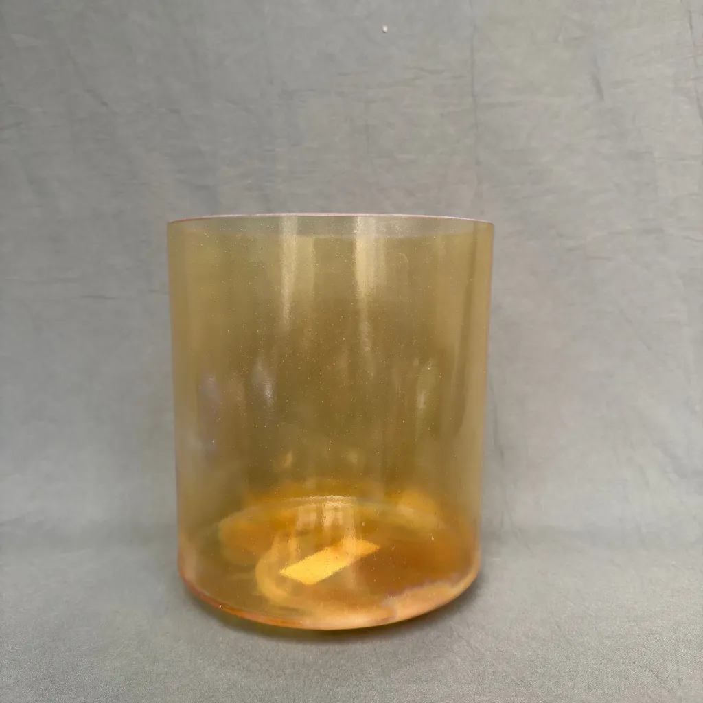[#1271] 7" Citrine Infused Quartz Crystal Singing Bowl | E-40