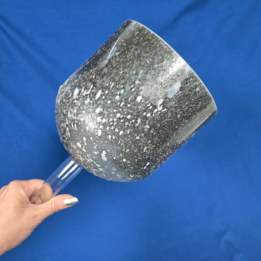 [2101] [#2101] 7" Galena Infused Quartz Crystal Singing Bell | 4E+25 | 334 Hz