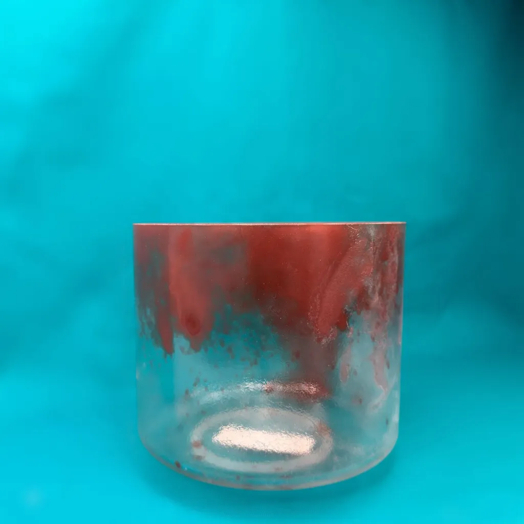 [2157] [#2157] 6.5" Dragon's Blood Tree Resin Infused Quartz Crystal Singing Bowl | A-44 | 429 Hz
