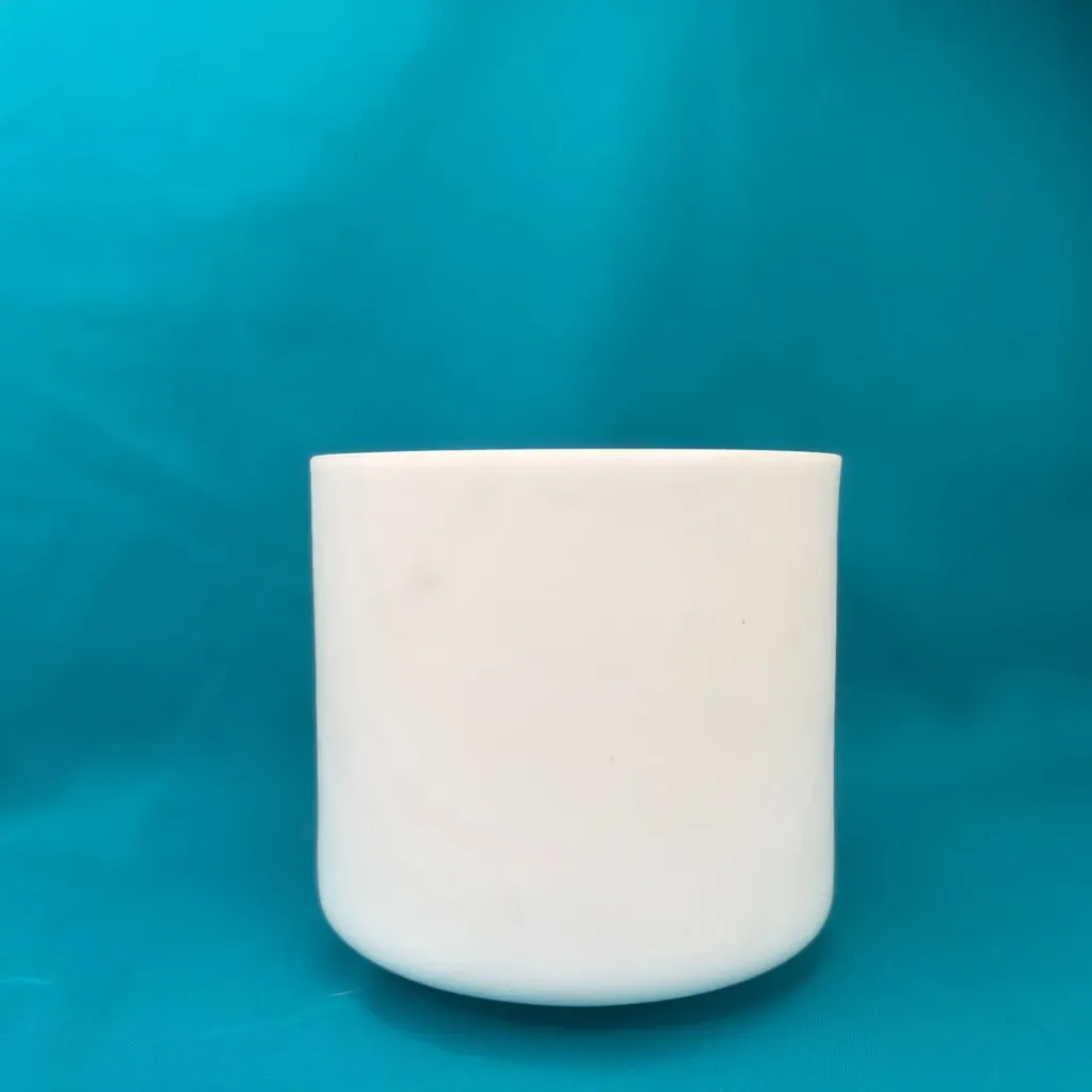 [2144] Calcium Quartz Crystal Singing Bowl | 8" F Note | A=432 Tuning | #2144