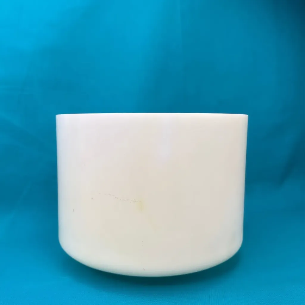 [2145] Calcium Quartz Crystal Singing Bowl | 8" E Note | #2145